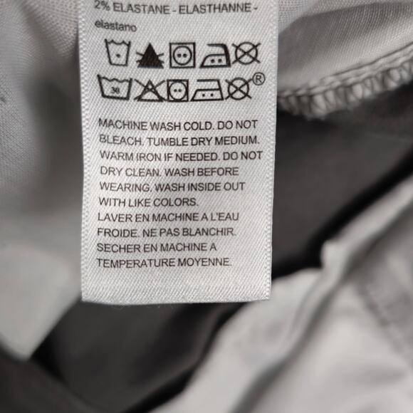 Signature Levi Strauss Shorts Mens Size 44 Gray Flat Front Heavyweight Chino - Picture 8 of 14